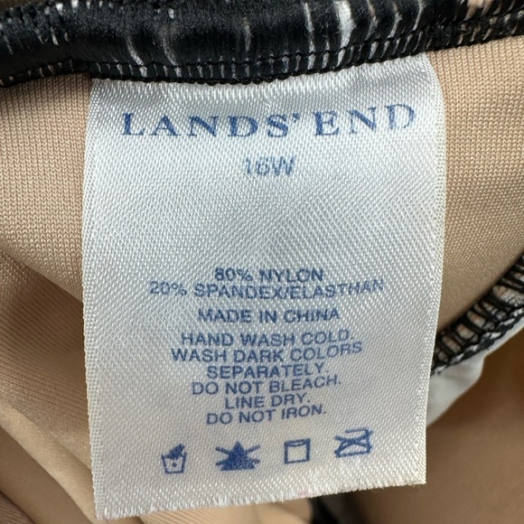 Lands End One Piece Swimsuit Dress Womens 16W Floral Modest Skirt Supportive - Picture 4 of 7